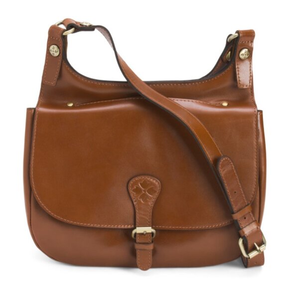 Patricia Nash Handbags - PATRICIA NASH Leather London Saddle Bag With Crossbody Strap
